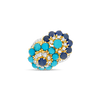 Turquoise, Sapphire & Diamond Estate Ring