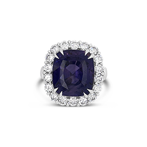 Violet Sapphire & Diamond Ring
