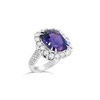 Violet Sapphire & Diamond Ring