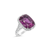 Pink Sapphire & Diamond Ring