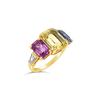Yellow, Pink & Blue Sapphire Ring