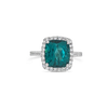 Blue Tourmaline & Diamond Ring