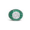 Emerald & Diamond Dome Ring