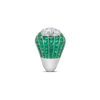 Emerald & Diamond Dome Ring