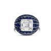 Diamond & Sapphire Dome Ring
