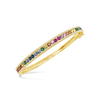 Multi-color Sapphire & Diamond Bangle Bracelet