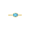 Blue Topaz & Diamond Ring