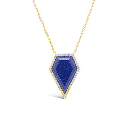 Lapis & Diamond Pendant