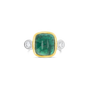 Cabochon Emerald & Diamond Ring