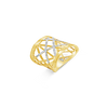 Gold & Diamond Lattice Wide Ring