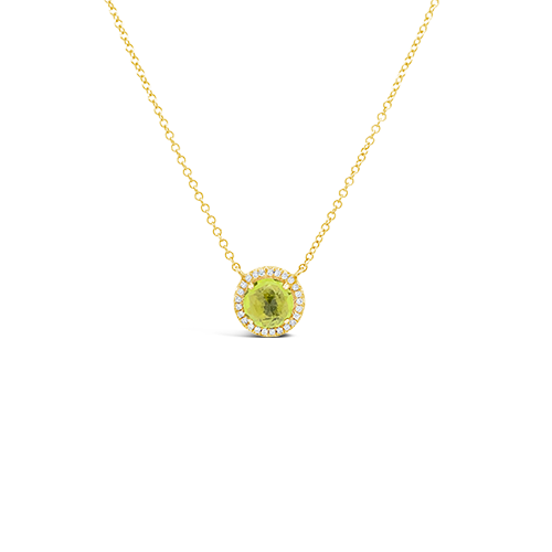 Peridot & Diamond Pendant