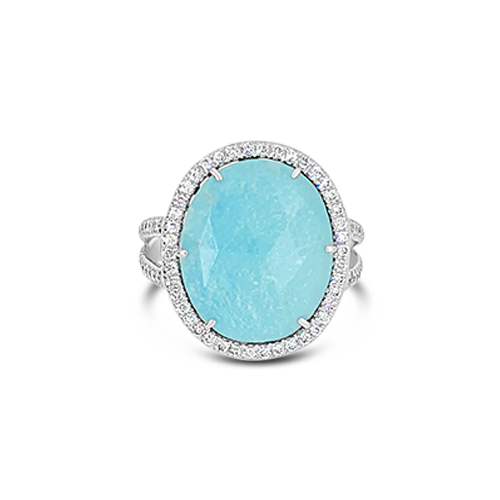 Turquoise & Diamond Ring