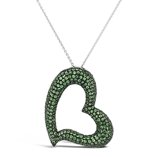 Tsavorite Heart Pendant