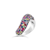 Multi-color Sapphire Wave Ring