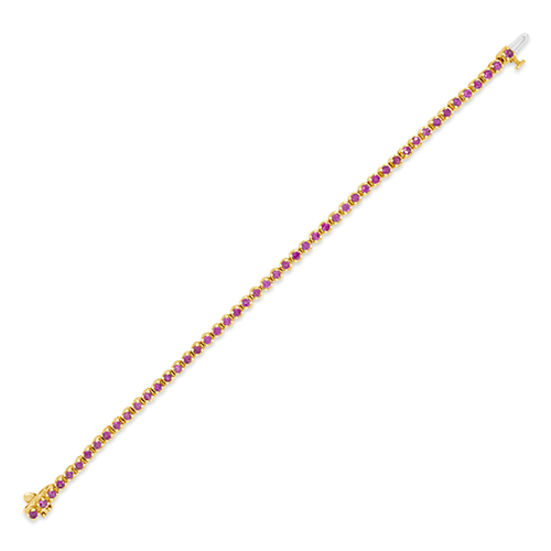 Pink Sapphire Tennis Bracelet