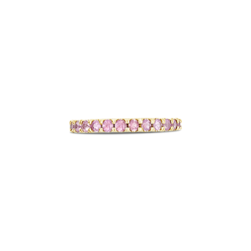 Pink Sapphire Eternity Band
