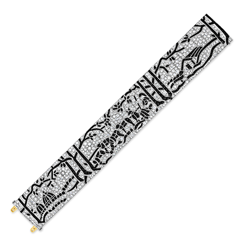 Diamond & Onyx Mural Design Bracelet