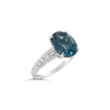 London Blue Topaz & Diamond Ring