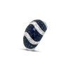 Sapphire & Diamond Swirl Ring