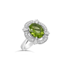 Peridot & Diamond Ring