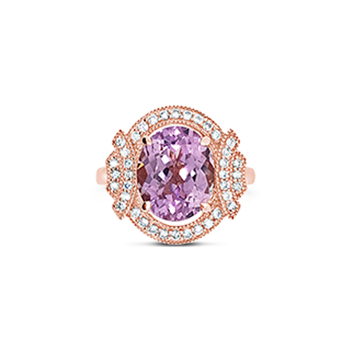 Morganite & Diamond Ring