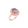 Kunzite & Diamond RIng