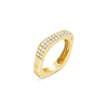 Gold & Diamond Squared Ring