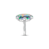 Opal, Emerald, Sapphire & Diamond Ring