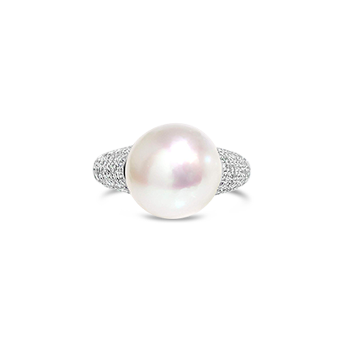 South Sea Pearl & Diamond Ring