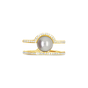Pearl & Diamond Contemporary Ring