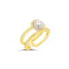 Pearl & Diamond Contemporary Ring