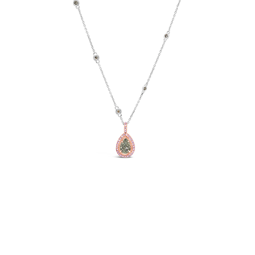 Green & Pink Diamond Pendant