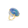 Black Opal & Diamond Ring