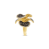 Brown Diamond Flower Ring