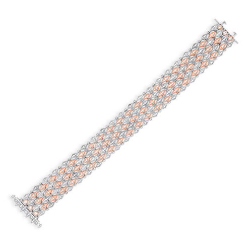 Rose & White Gold Diamond Bracelet
