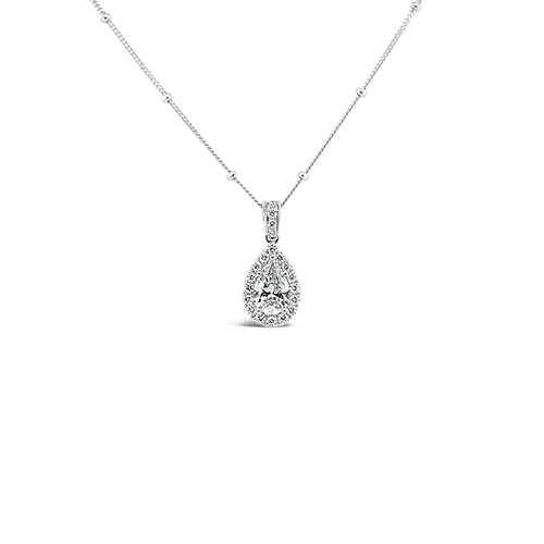 Pear Shaped Diamond Pendant