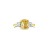 Yellow Sapphire & Diamond Engagement Ring
