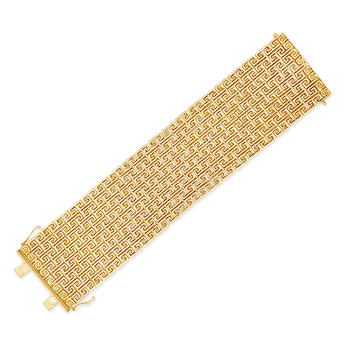 Wide Gold Estate Bracelet