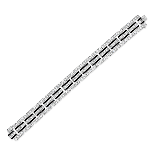 Diamond & Onyx Cartier Estate Bracelet