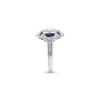Diamond Ring with Sapphire Accents