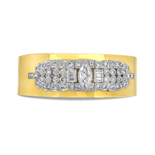 Gold & Diamond Estate Bangle