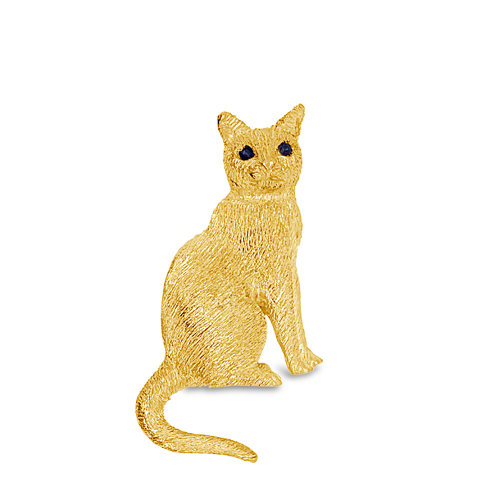 Sitting Cat Estate Pin