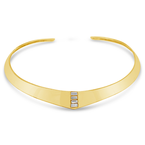 Gold & Diamond Collar Estate Necklace