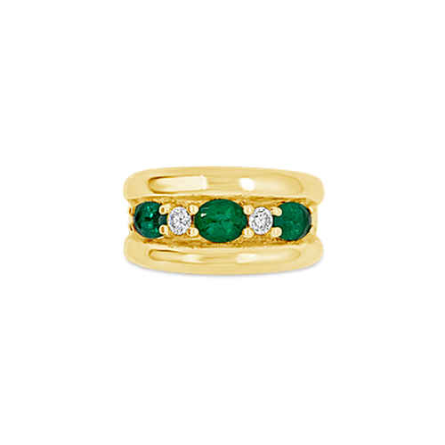 Emerald & Diamond Estate Ring