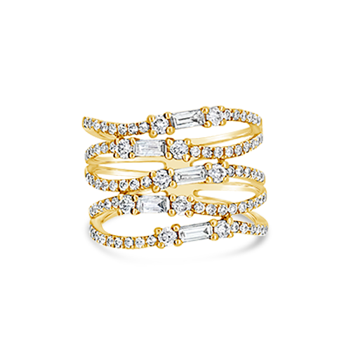 Diamond Stack Look Ring