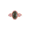Green & Pink Diamond Ring