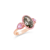Green & Pink Diamond Ring