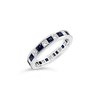 Sapphire & Diamond Eternity Band