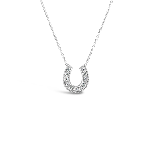 Diamond Horseshoe Estate Pendant