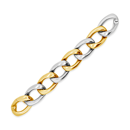 Yellow & White Gold Link Estate Bracelet